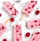 Pink icecream with ice