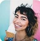 Woman with icecream